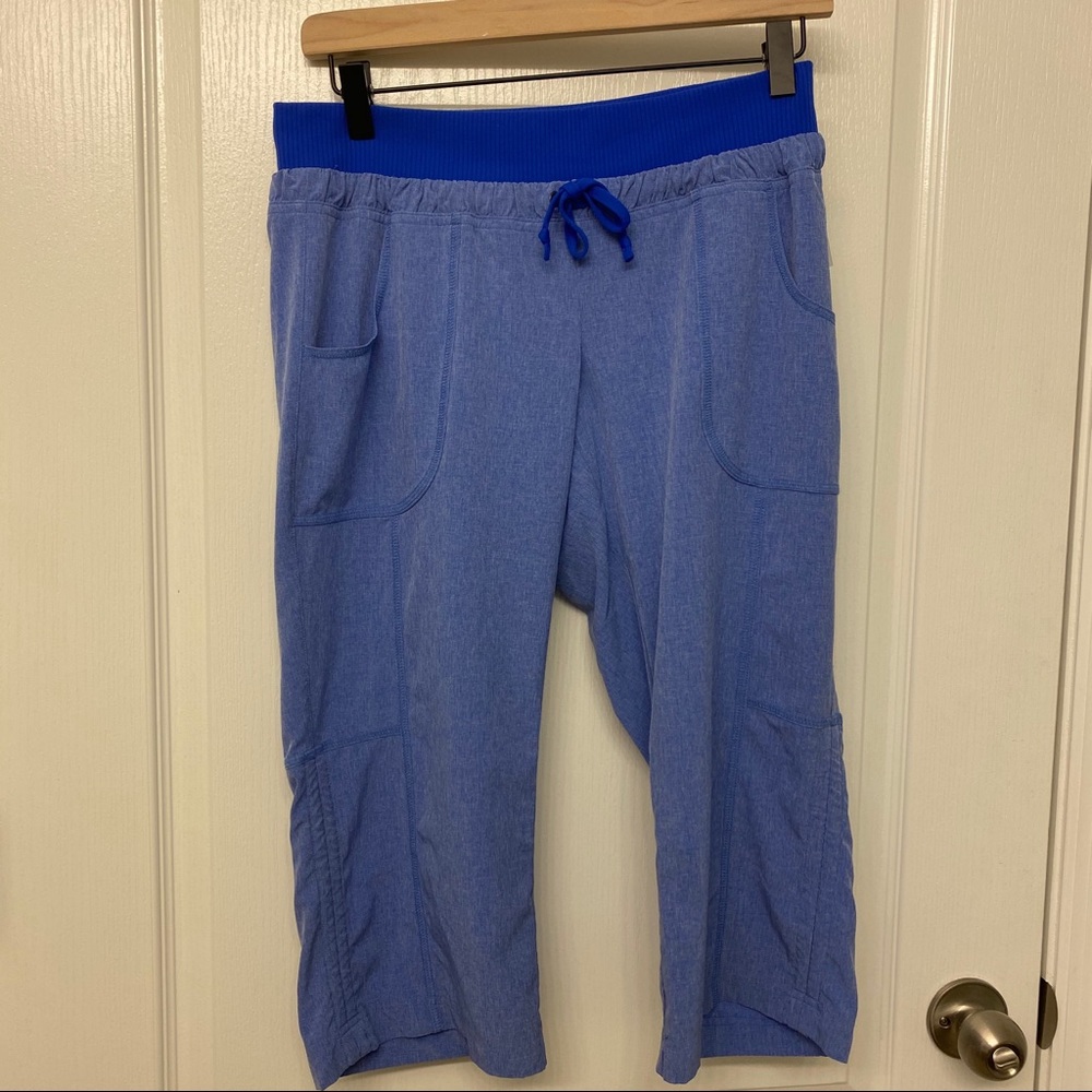 Athleta Drawstring Blue Capris